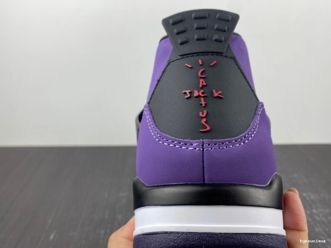 HYPE 766296 Purple 4 Retro Scott Travis Jordan Family) LN4 (Friends and 0822